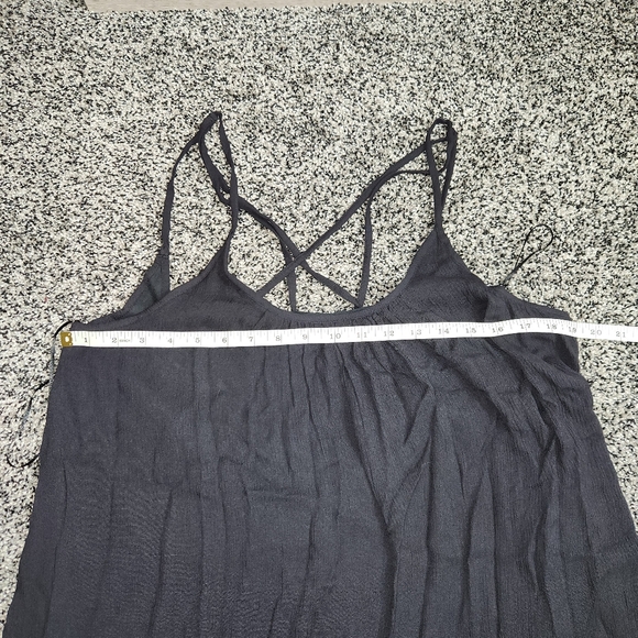 ROXY Dress/Swim Cover Up Black Women's Size M Flowy,Strappy Back, Casual Beach - Picture 4 of 9